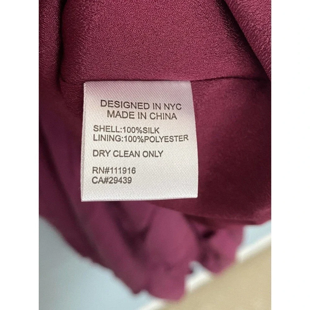 Yumi Kim Glamour Night MIDI Dress Silk Burgundy Size XS NWT! Retail $268 - Picture 4 of 8